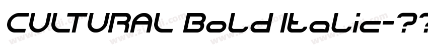 CULTURAL Bold Italic字体转换